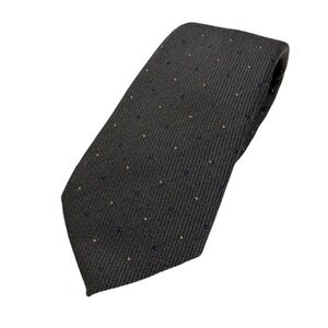 GUCCI Men's Regular Dot Silk Wool Tie in Gray